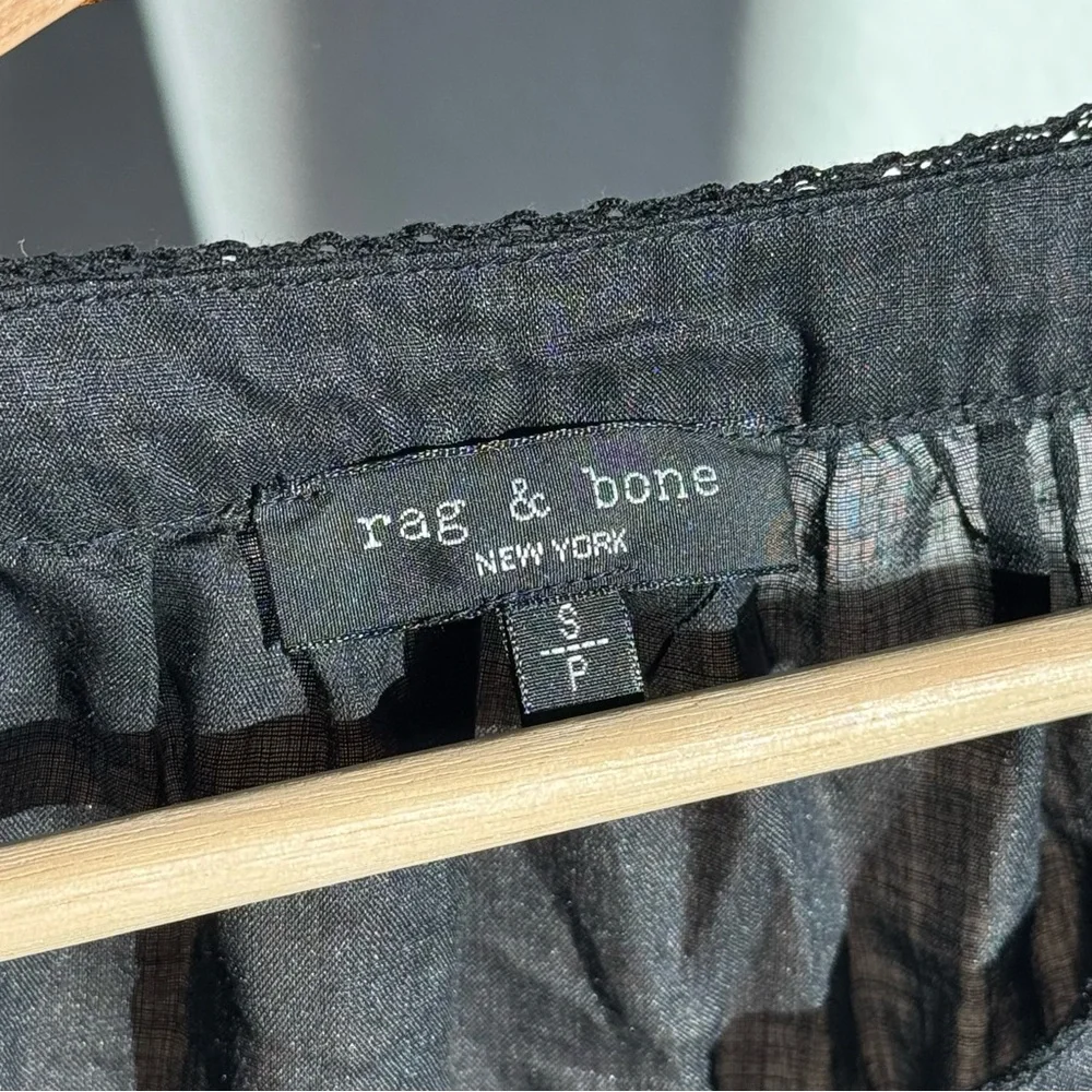 rag & bone New York Sheer Ramie Tie Front Top Size S - Picture 5 of 12